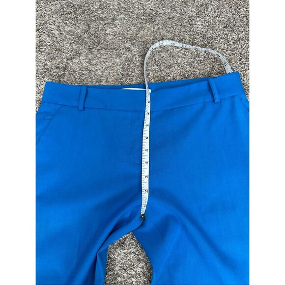 Diane Von Furstenberg Blue Gian Wool Blend Slim Skinny Trouser Pant Zip Ankles 6 - Picture 9 of 14